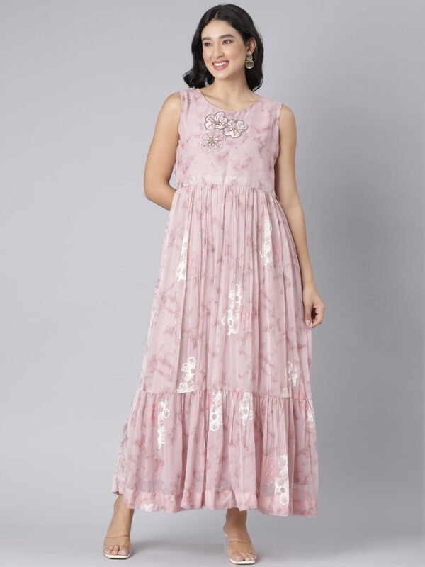 Neerus Onion Casual Floral Maxi Dresses